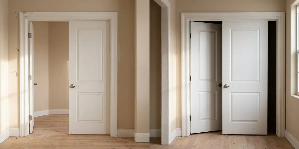 Recent door repair in The Vistas, Summerlin Las Vegas — sagging front door rehung level so it latches on the first try.